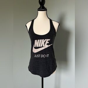 Nike Just Do It Racerback Tank Top Dark Gray Size [S] - Organic Cotton Blend​